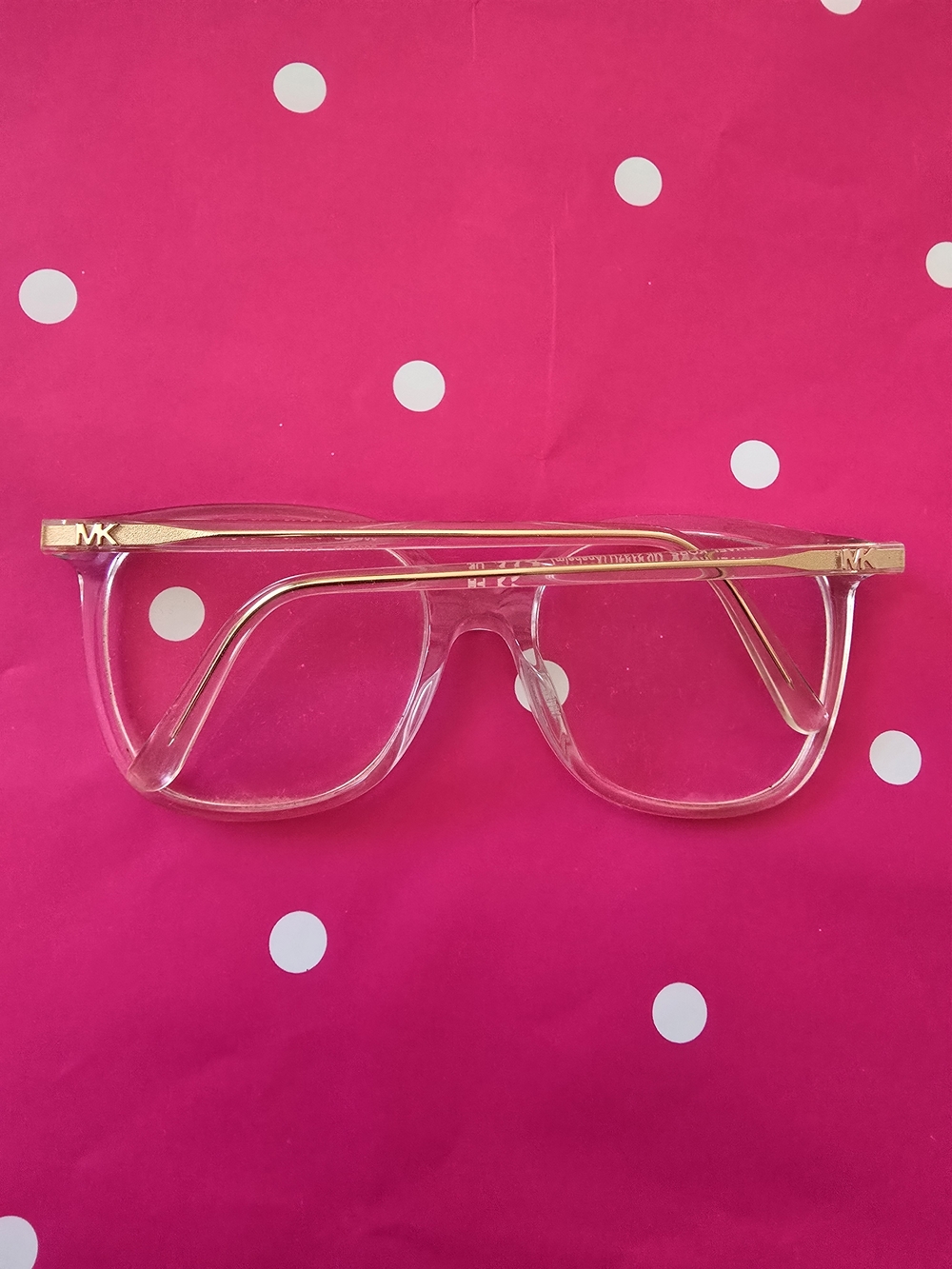 Michael Kors Clear Glasses with Gold Accents